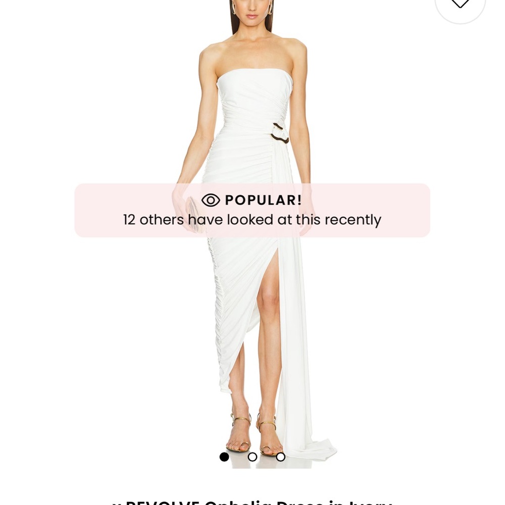 Michael Costello White Strapless Dress